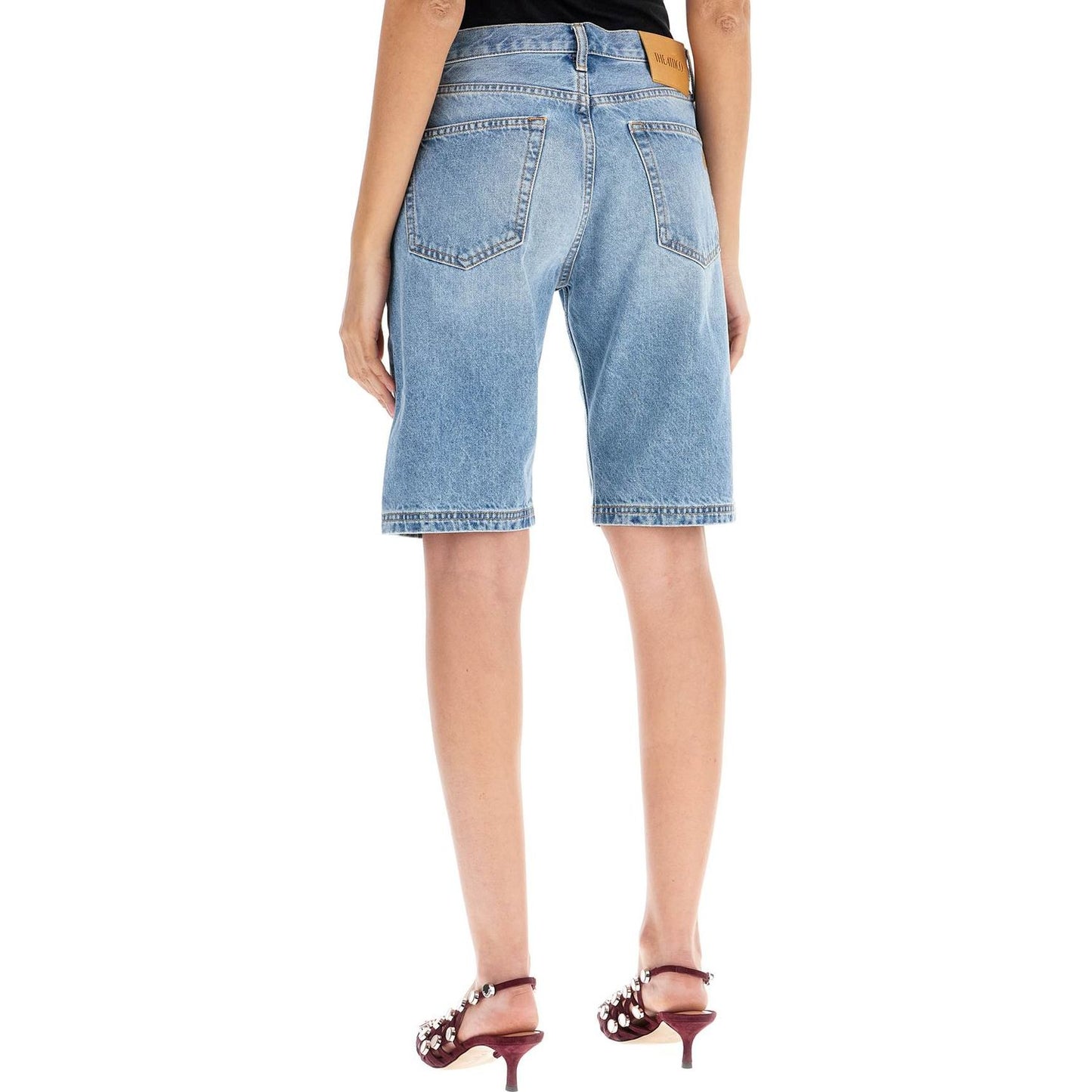 The Attico denim boyfriend bermuda shorts for Short trousers The Attico