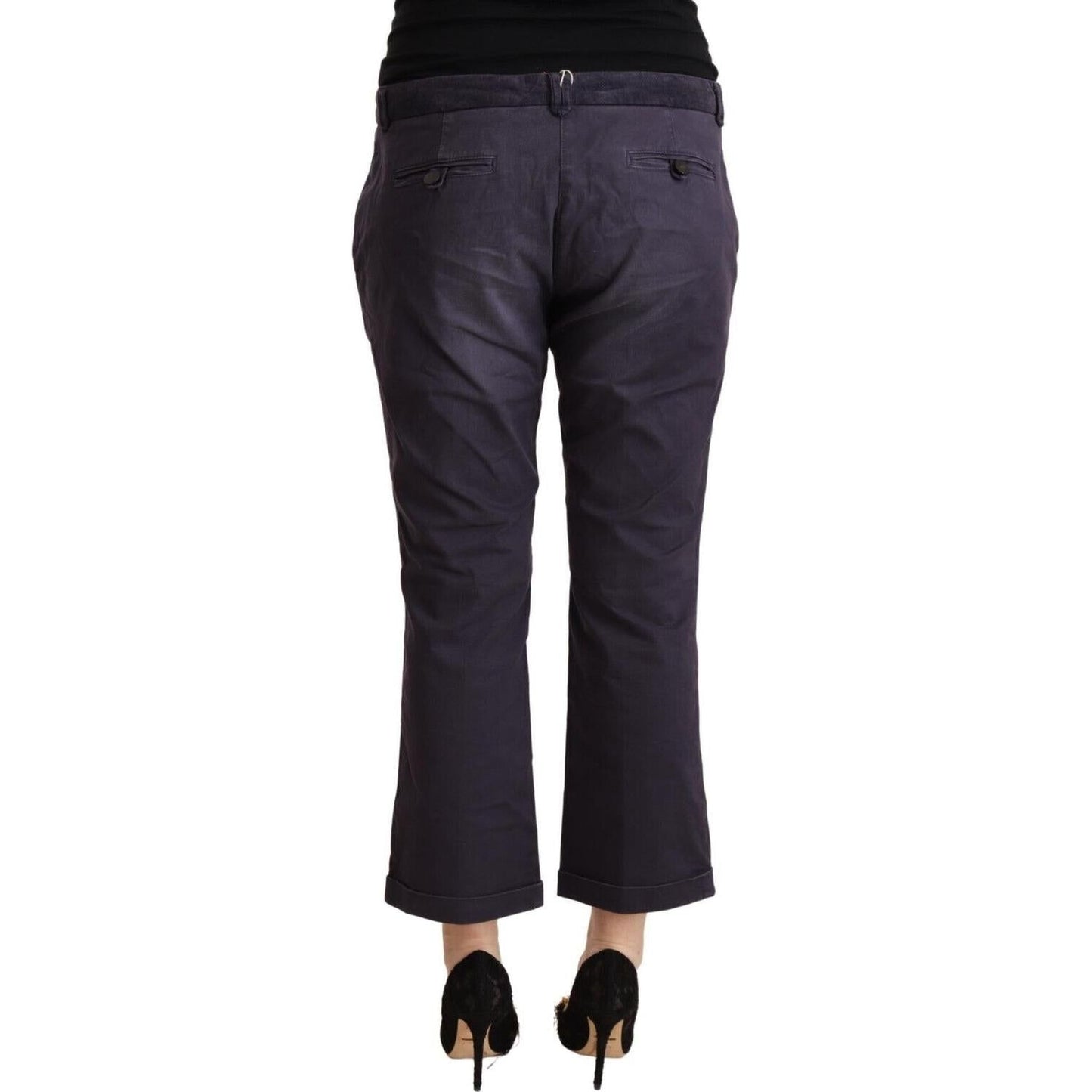 Jucca Chic Low Waist Cropped Pants in Black Jucca