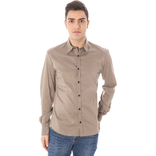 Costume National Green Cotton Men Shirt Costume National