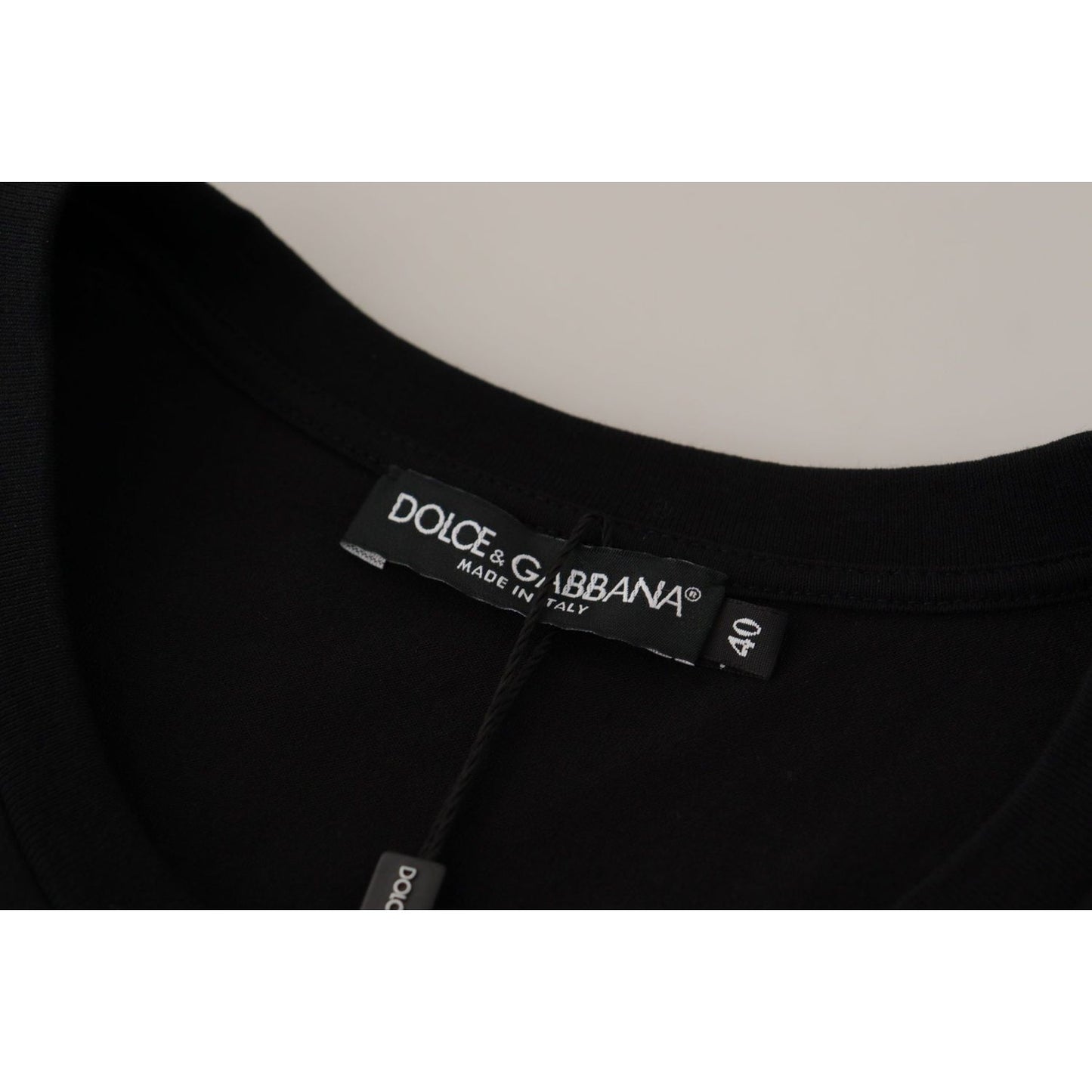 Dolce & Gabbana Chic Black Logo Cotton Tee for Women Dolce & Gabbana