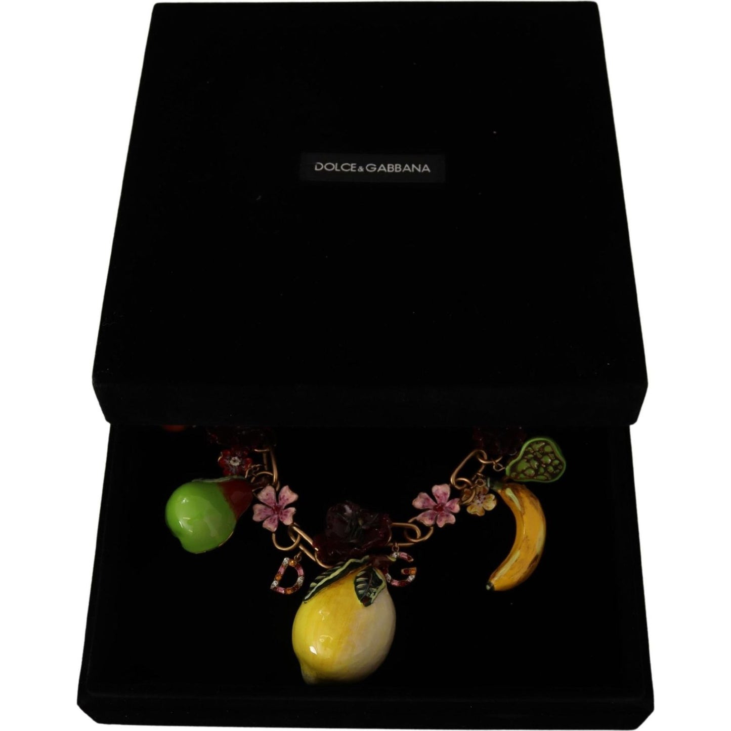 Dolce & Gabbana Chic Gold Statement Sicily Fruit Necklace Necklace Dolce & Gabbana