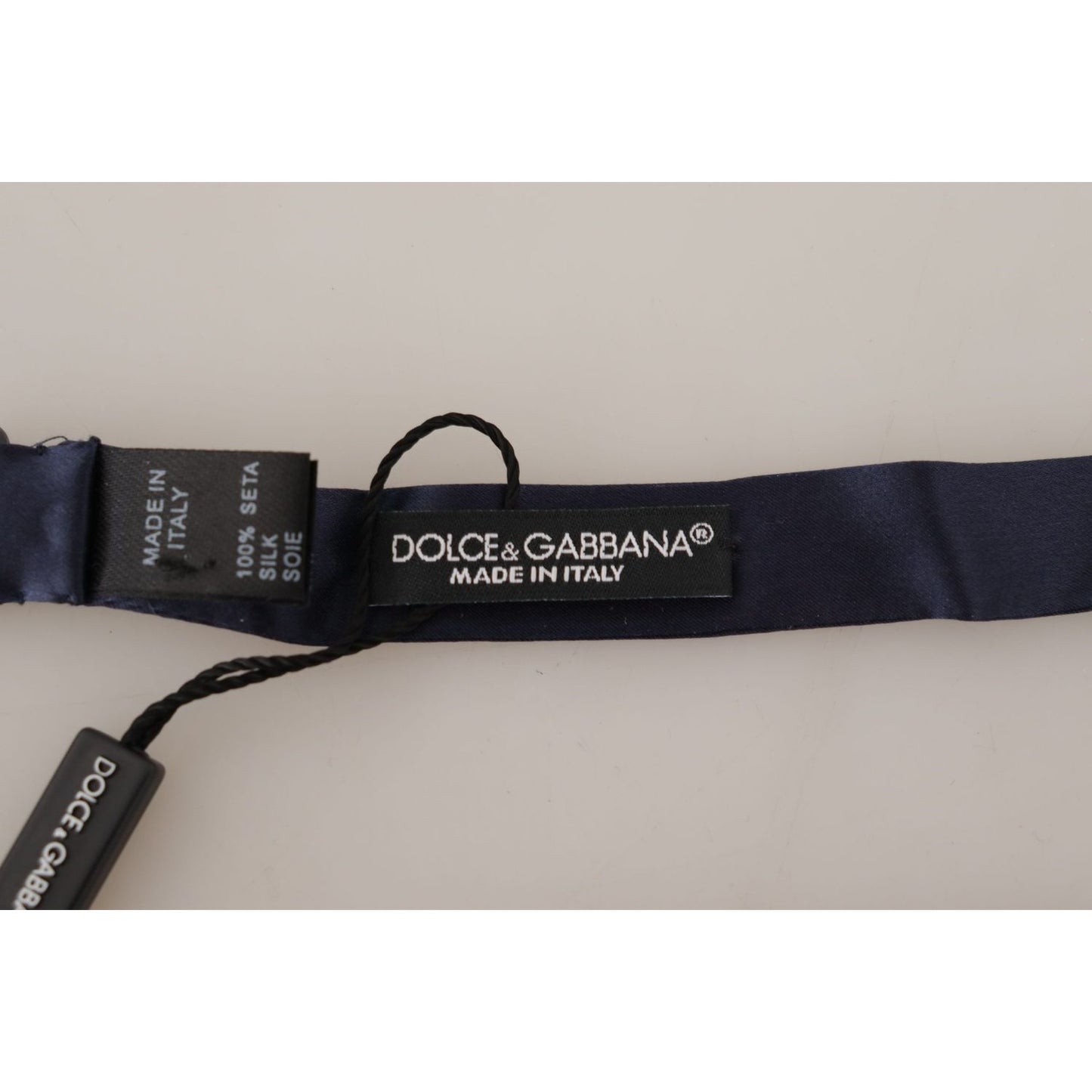 Dolce & Gabbana Elegant Sapphire Silk Bow Tie Dolce & Gabbana