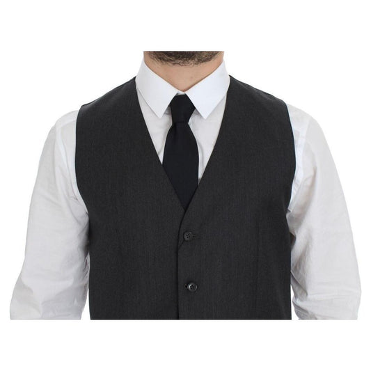 Dolce & Gabbana Elegant Gray Wool Formal Vest Dolce & Gabbana