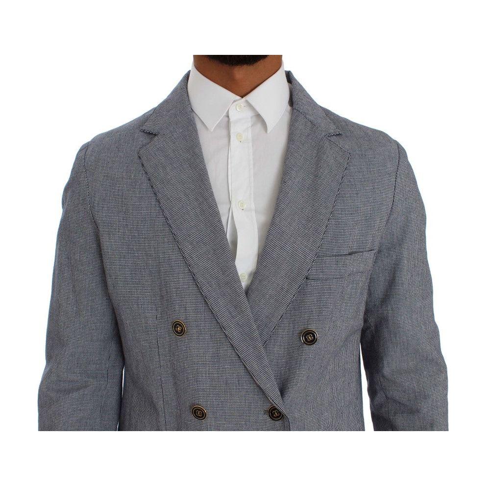 Master Coat Elegant Double-Breasted Blue Blazer Master Coat