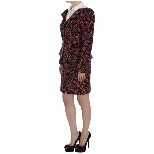 BENCIVENGA Elegant Floral Two-Piece Skirt Suit Set Skirt Suit BENCIVENGA