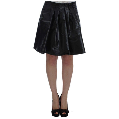 Exte Black Blue Two Piece Suit Skirt & Blazer