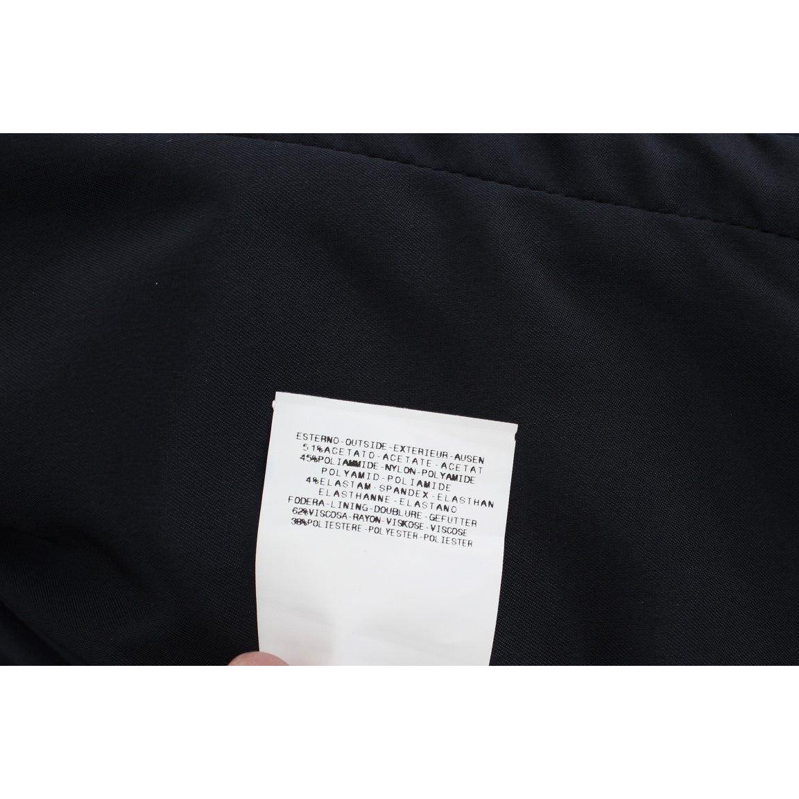 Exte Blue Three Button Single Breasted Blazer Jacket Exte