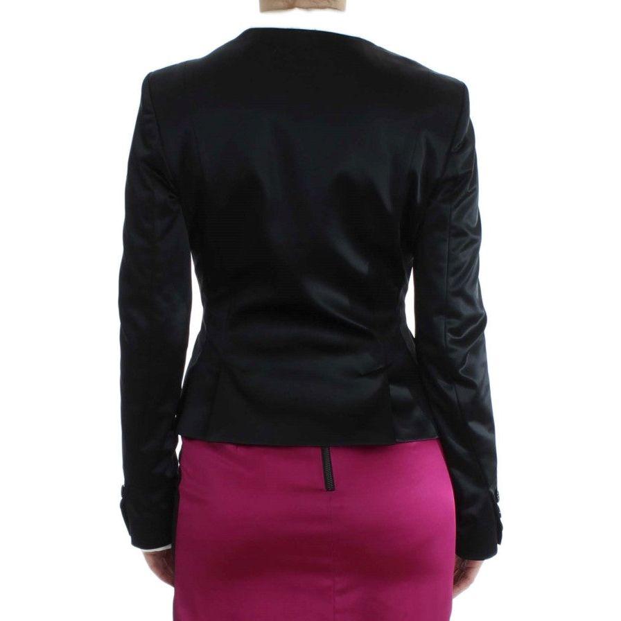 Exte Black Pink Stretch Blazer Jacket 1728,4% Elastane,45% Polyamide,67345645728,Black,Blazers - Suits & Blazers - Clothing,Clothing,Exte,IT40|S,Material: 51% Acetate,New with tags,Suits & Blazers - Clothing,Suits & Blazers - Women - Clothing,Women,Women