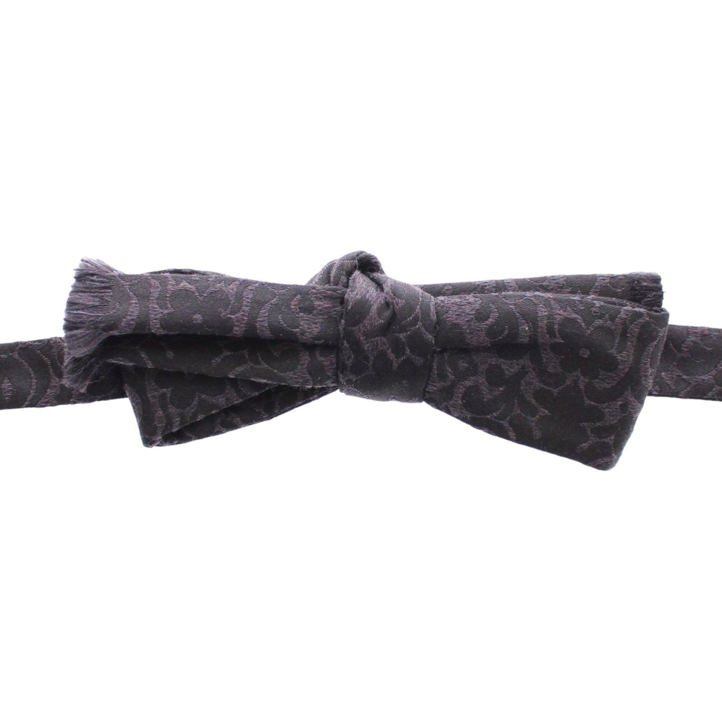 Bow Tie Elegant Black Paisley Silk-Wool Blend Bow Tie Dolce & Gabbana