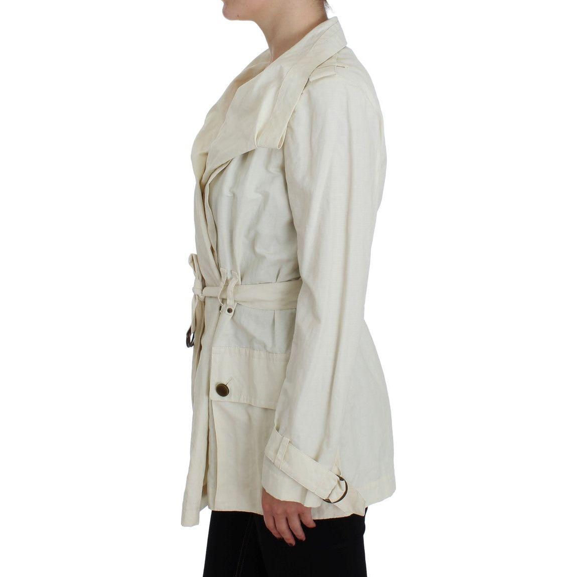 PLEIN SUD White Trench Coat Jacket 1728,36% Nylon,5% Metal,67345645728,Clothing,IT42 | S,Jackets & Coats - Clothing,Jackets & Coats - Women - Clothing,Material: 59% Cotton,New with tags,PLEIN SUD,Trench Coats - Jackets & Coats - Clothing,White,Women,Women