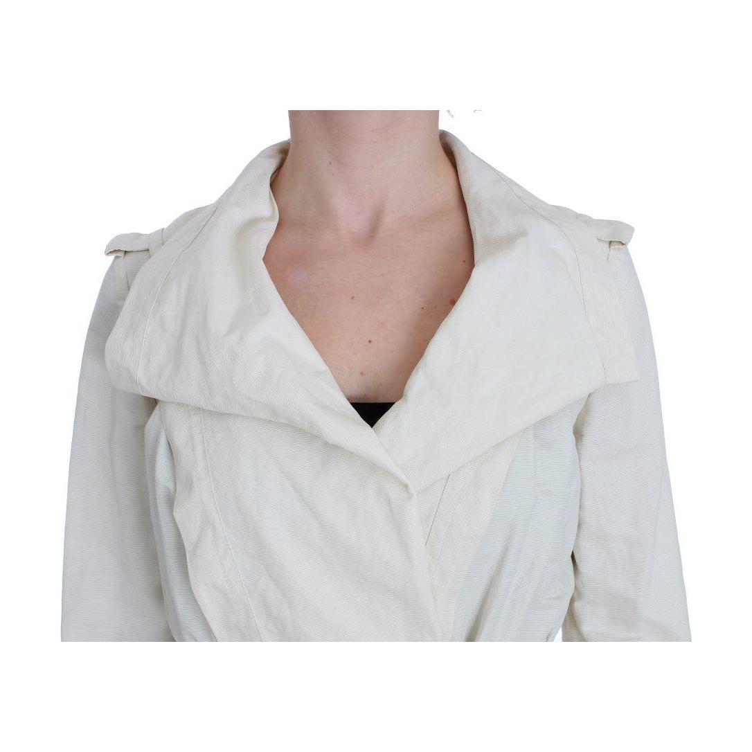 PLEIN SUD White Trench Coat Jacket 1728,36% Nylon,5% Metal,67345645728,Clothing,IT42 | S,Jackets & Coats - Clothing,Jackets & Coats - Women - Clothing,Material: 59% Cotton,New with tags,PLEIN SUD,Trench Coats - Jackets & Coats - Clothing,White,Women,Women