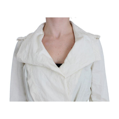 PLEIN SUD White Trench Coat Jacket 1728,36% Nylon,5% Metal,67345645728,Clothing,IT42 | S,Jackets & Coats - Clothing,Jackets & Coats - Women - Clothing,Material: 59% Cotton,New with tags,PLEIN SUD,Trench Coats - Jackets & Coats - Clothing,White,Women,Women