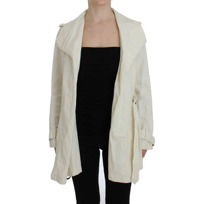 PLEIN SUD White Trench Coat Jacket 1728,36% Nylon,5% Metal,67345645728,Clothing,IT42 | S,Jackets & Coats - Clothing,Jackets & Coats - Women - Clothing,Material: 59% Cotton,New with tags,PLEIN SUD,Trench Coats - Jackets & Coats - Clothing,White,Women,Women