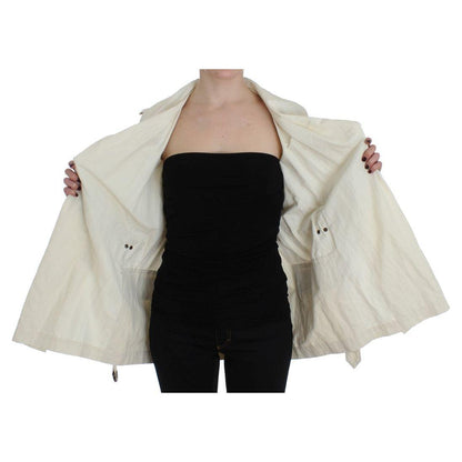 PLEIN SUD White Trench Coat Jacket 1728,36% Nylon,5% Metal,67345645728,Clothing,IT42 | S,Jackets & Coats - Clothing,Jackets & Coats - Women - Clothing,Material: 59% Cotton,New with tags,PLEIN SUD,Trench Coats - Jackets & Coats - Clothing,White,Women,Women