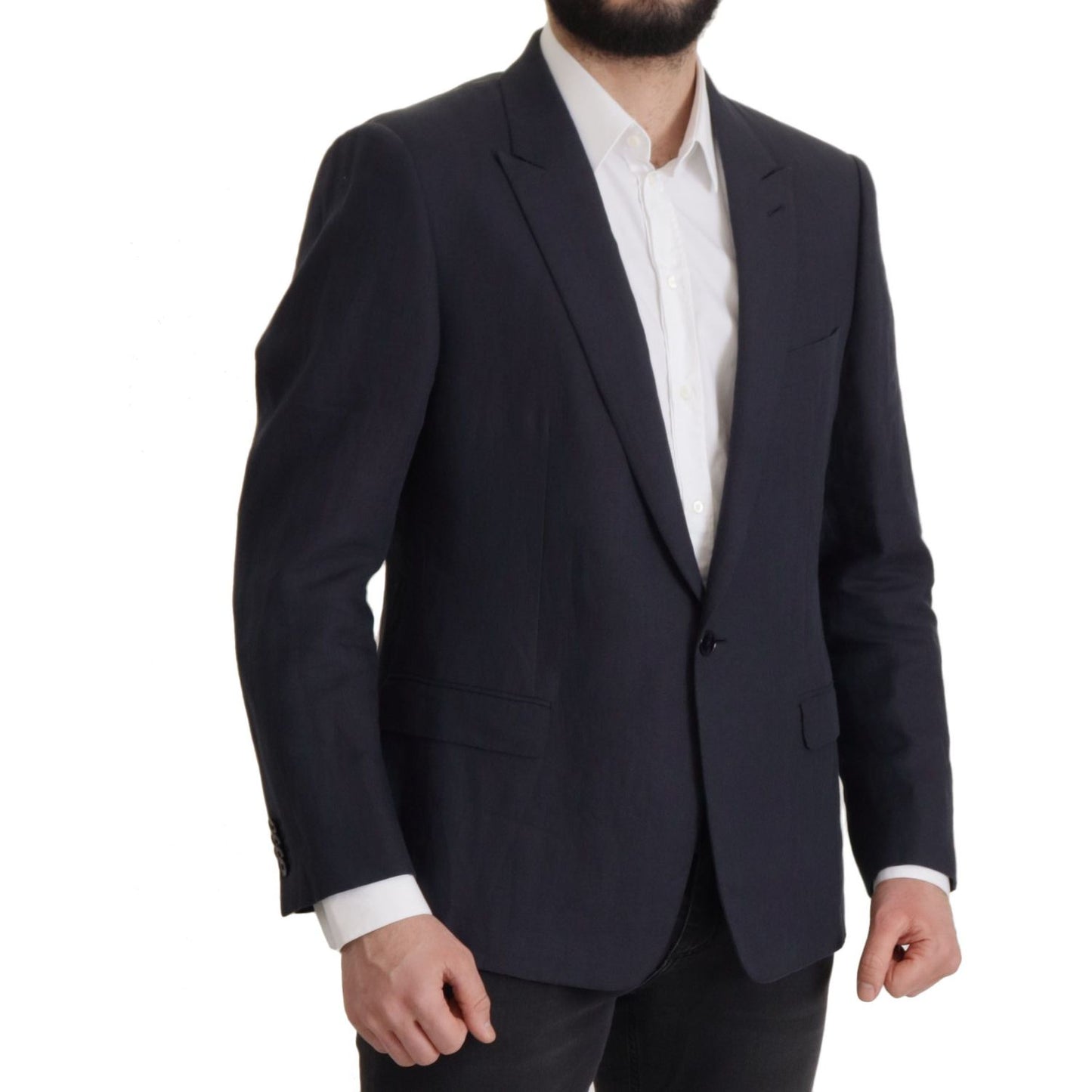Dolce & Gabbana Dark Blue ALTA SARTORIA Jacket Coat Blazer