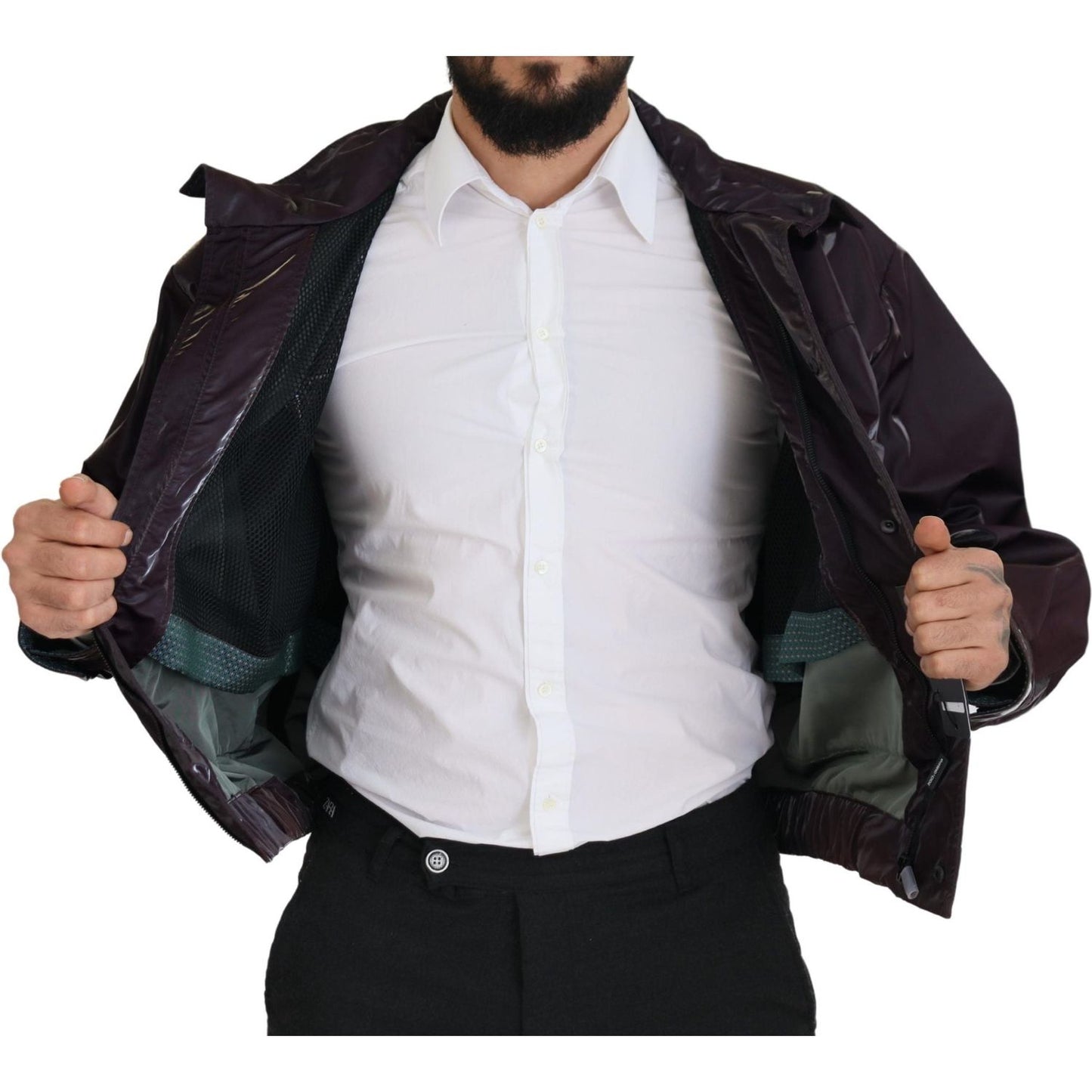 Dolce & Gabbana Elegant Purple Biker Jacket Dolce & Gabbana