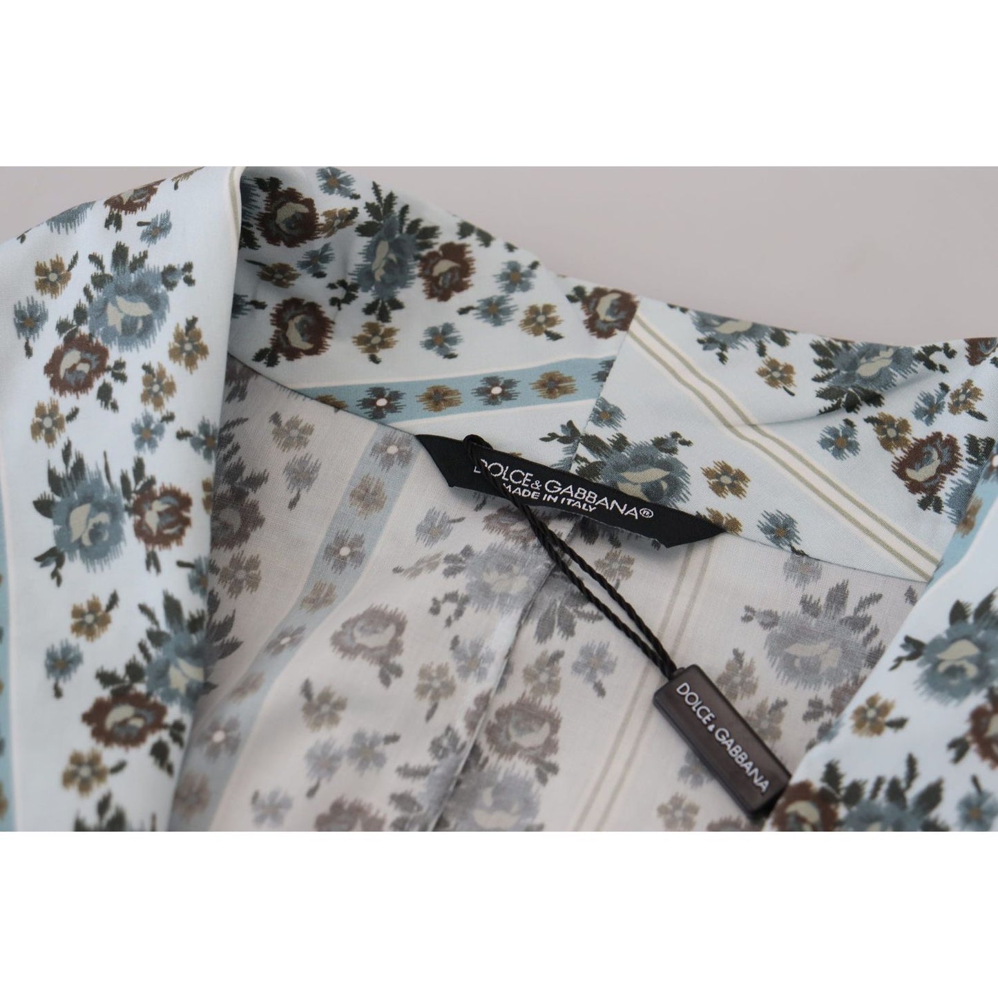 Dolce & Gabbana Elegant Floral Cotton Jacket Robe Dolce & Gabbana