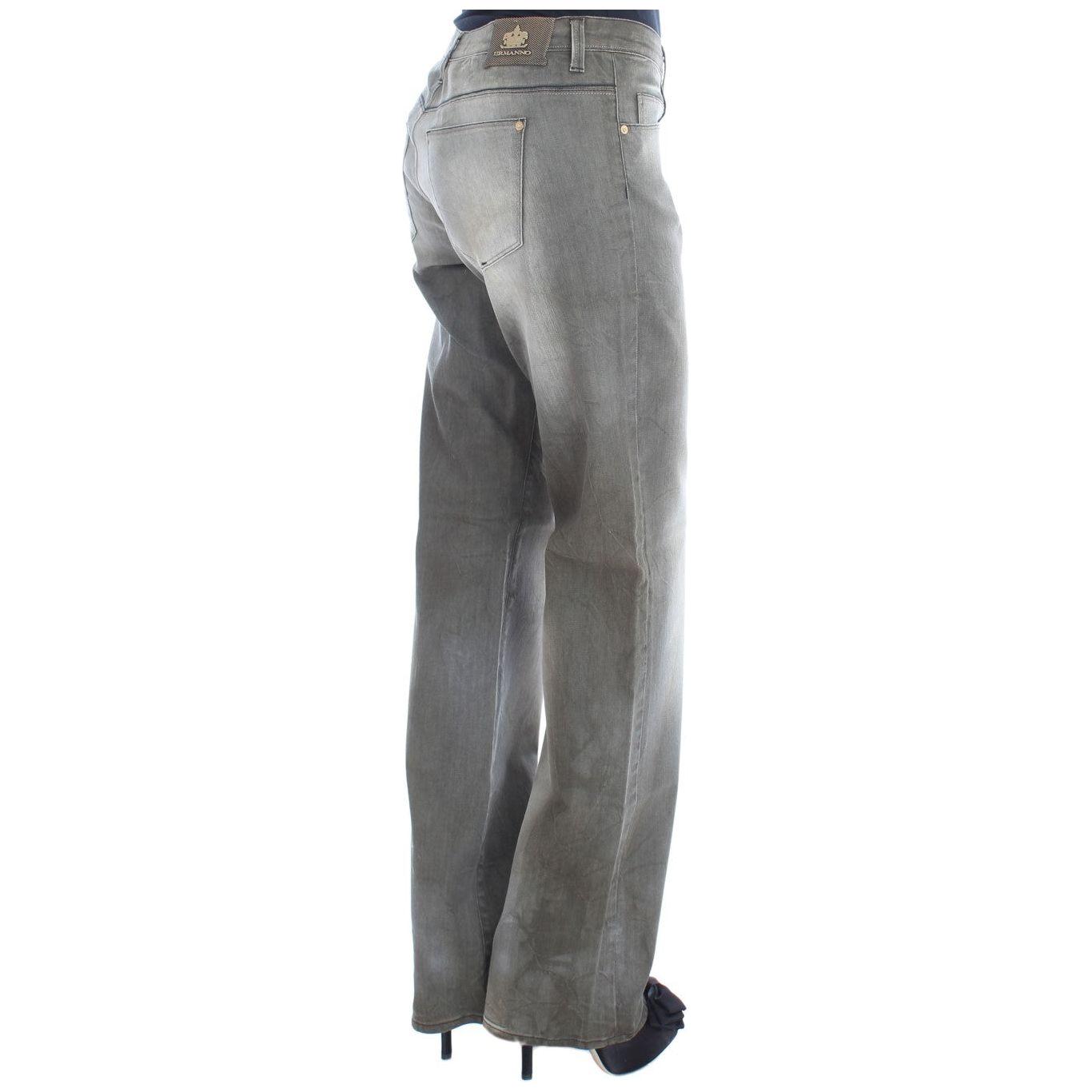 Ermanno Scervino Chic Gray Wash Boyfriend Jeans Ermanno Scervino