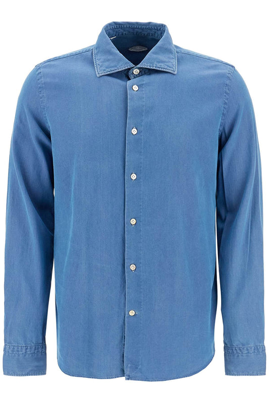 VINCENZO DI RUggIERO denim effect shirt