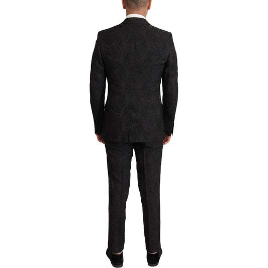 Dolce & Gabbana Glittering Black Martini Suit Set Dolce & Gabbana