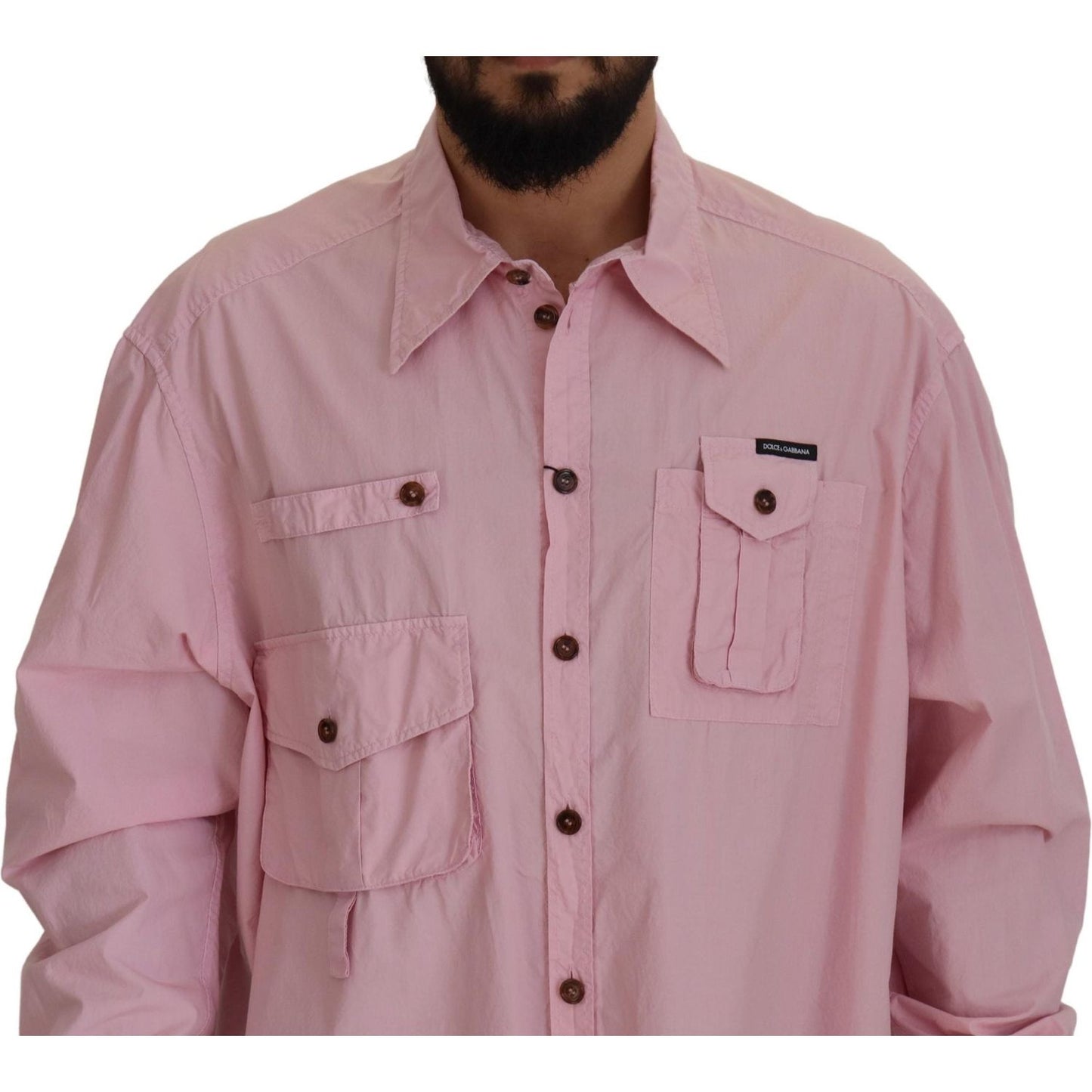 Dolce & Gabbana Elegant Pink Casual Cotton Shirt Dolce & Gabbana