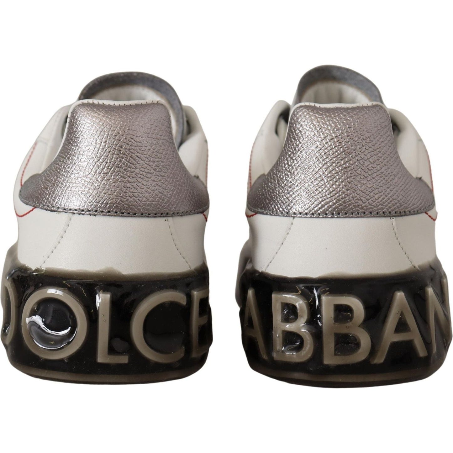 Dolce & Gabbana Elegant White Leather Sneakers Dolce & Gabbana