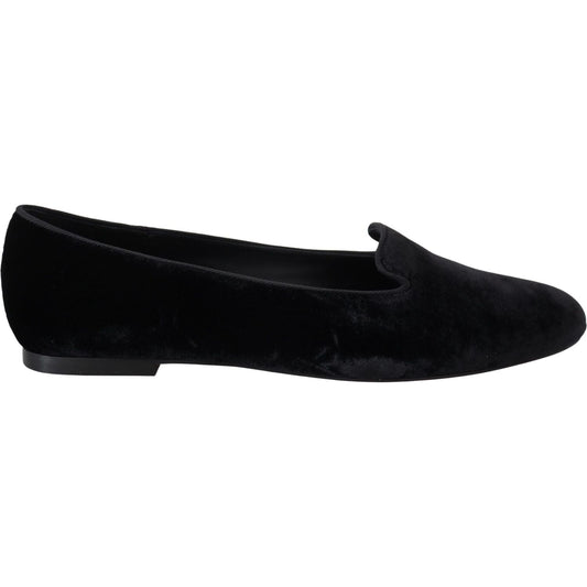 Dolce & Gabbana Elegant Black Silk-Blend Loafers Dolce & Gabbana