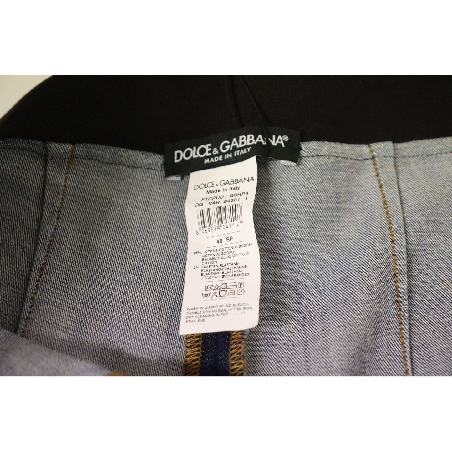 Dolce & Gabbana Blue High Waist Stretchable Skinny Pants Jeans Dolce & Gabbana