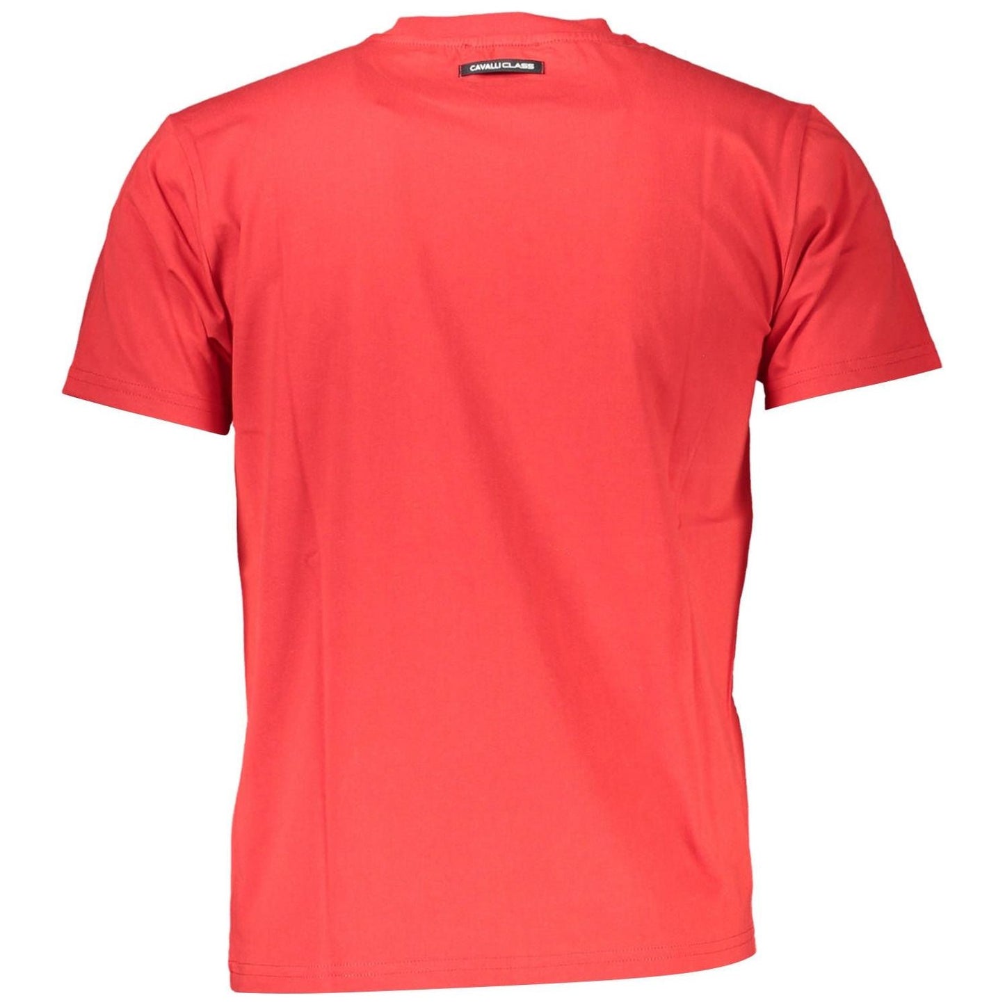 Cavalli Class Red Cotton Men T-Shirt Cavalli Class