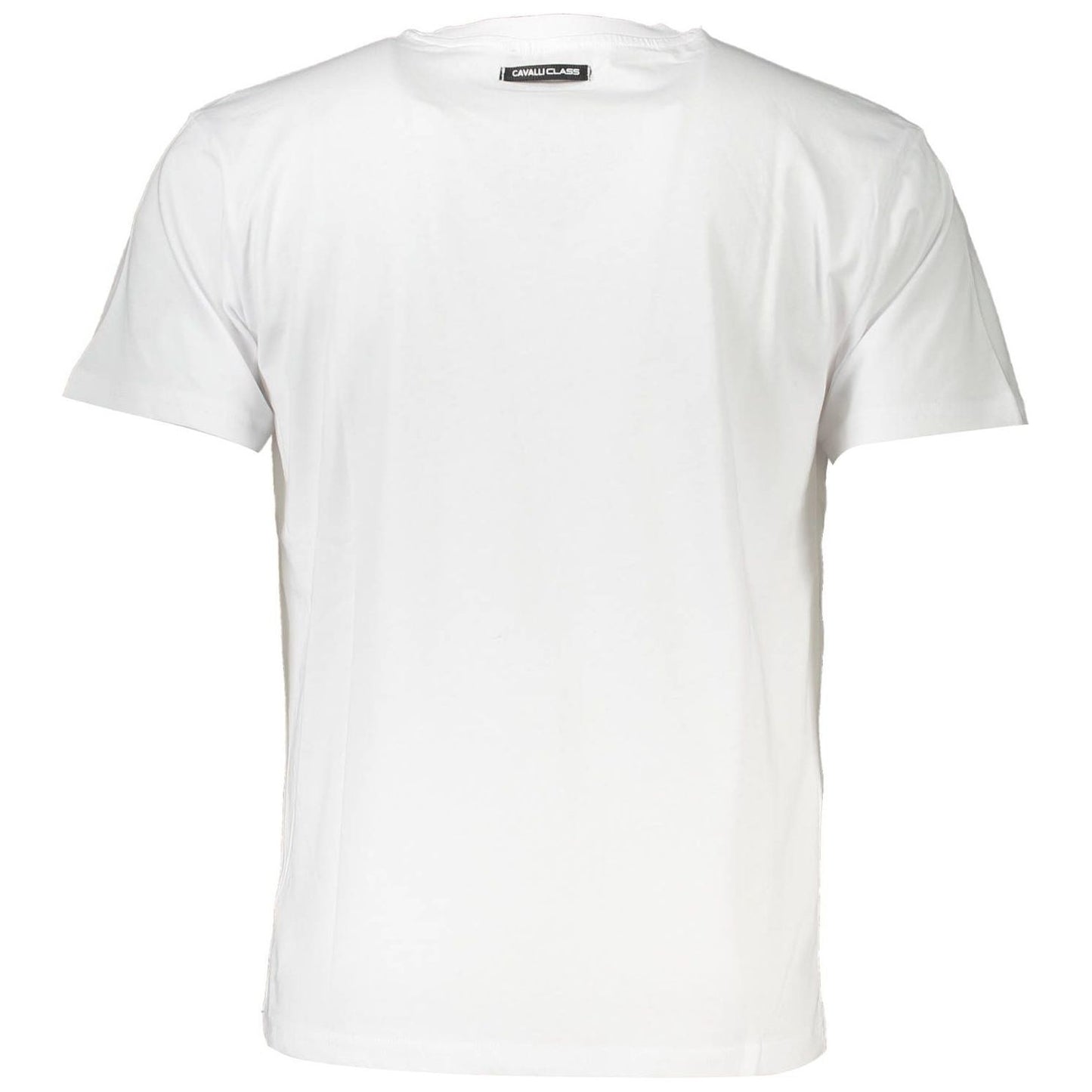 Cavalli Class White Cotton Men T-Shirt Cavalli Class