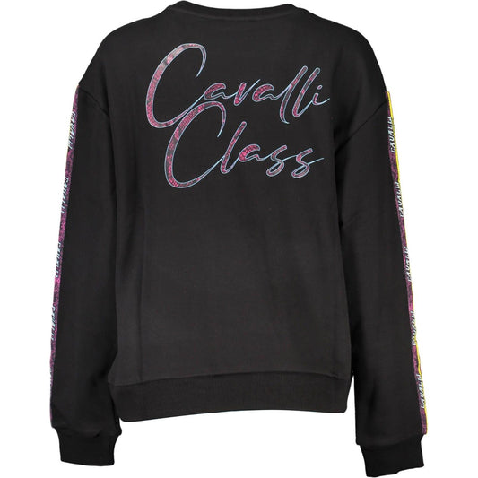 Cavalli Class Black Cotton Women Sweater Cavalli Class