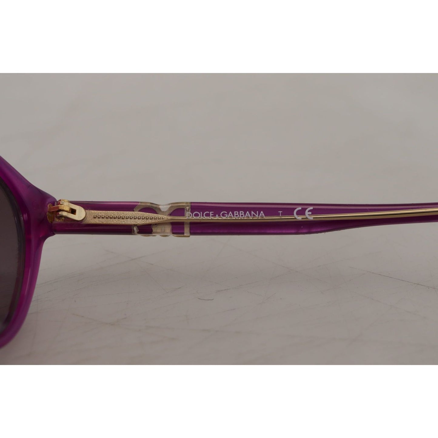 Dolce & Gabbana Chic Purple Acetate Round Sunglasses Dolce & Gabbana