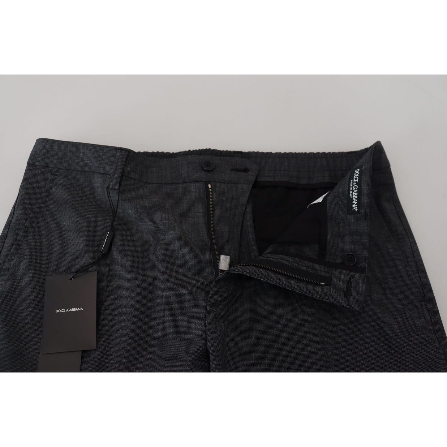 Dolce & Gabbana Elegant Checkered Slim Fit Cargo Pants Dolce & Gabbana