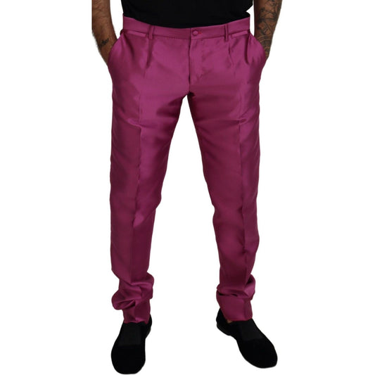 Elegant Slim Fit Formal Dress Pants in Pink