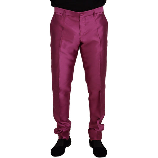 Elegant Slim Fit Formal Dress Pants in Pink