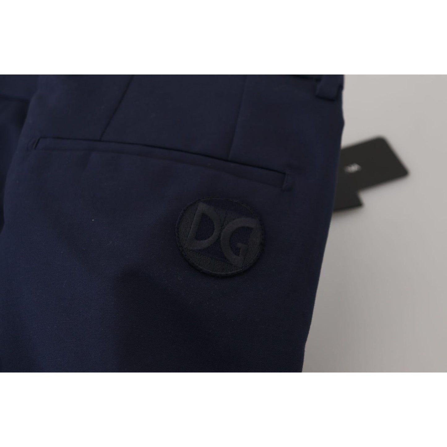 Dolce & Gabbana Elegant Slim Fit Blue Dress Pants Dolce & Gabbana