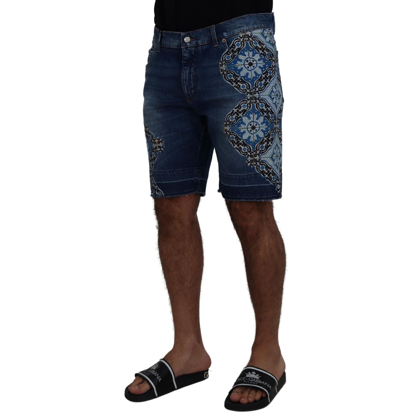 Dolce & Gabbana Elegant Slim Fit Denim Shorts Shorts Dolce & Gabbana