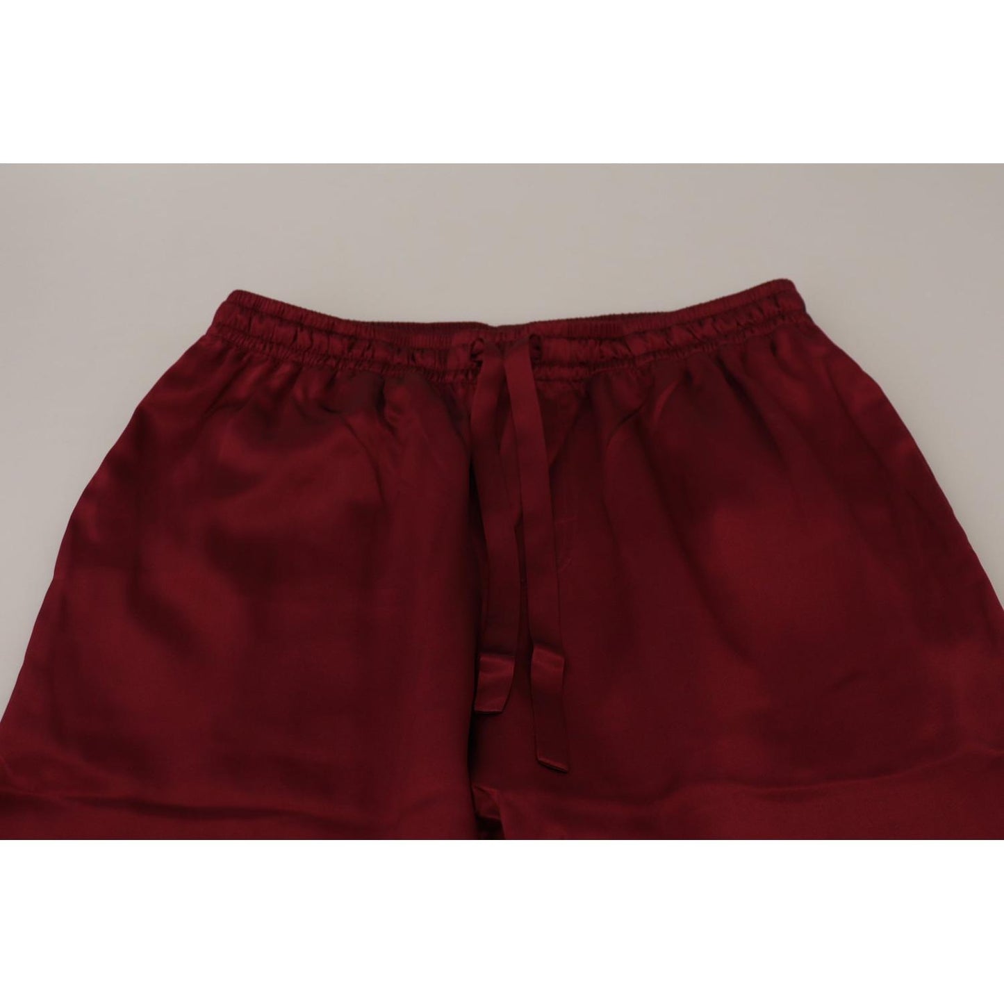 Dolce & Gabbana Bordeaux Silk DG Sleep Lounge Pants