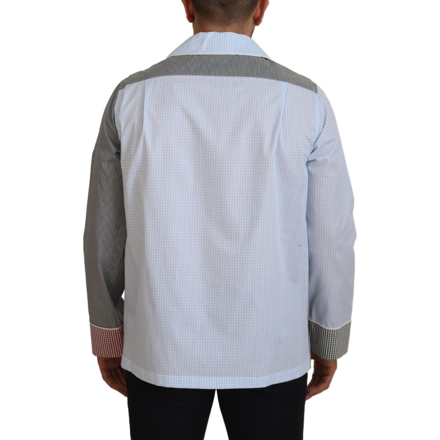 Dolce & Gabbana Multicolor Patchwork Cotton Long Sleeves Shirt