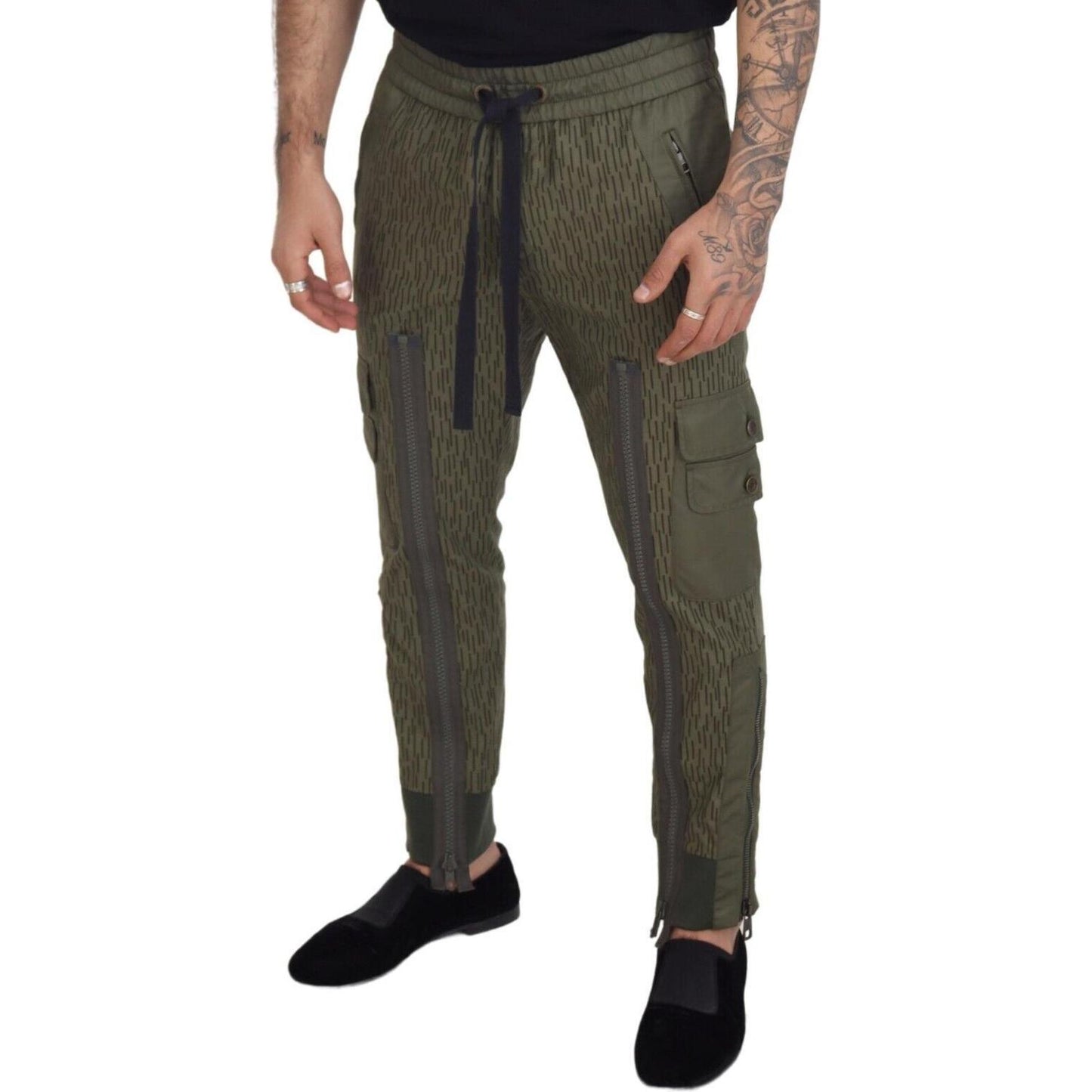 Dolce & Gabbana Elegant Green Cotton Blend Pants Dolce & Gabbana