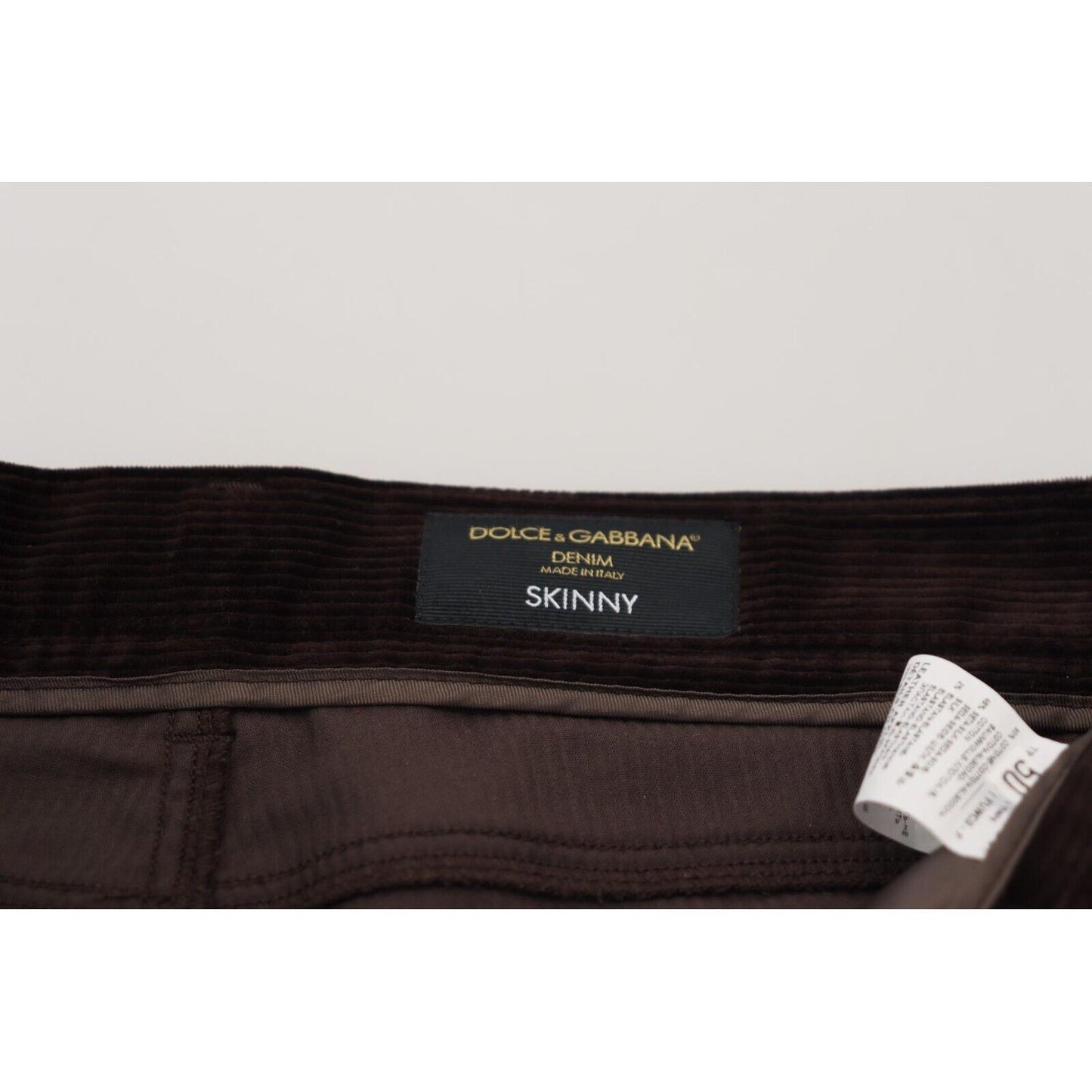 Dolce & Gabbana Elegant Brown Silk Blend Trousers Dolce & Gabbana