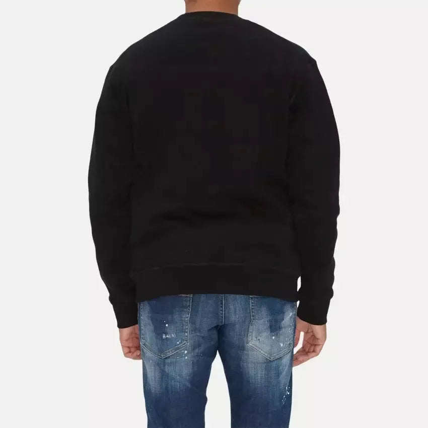 Dsquared² Chic Black Cotton Logo Sweatshirt Dsquared²