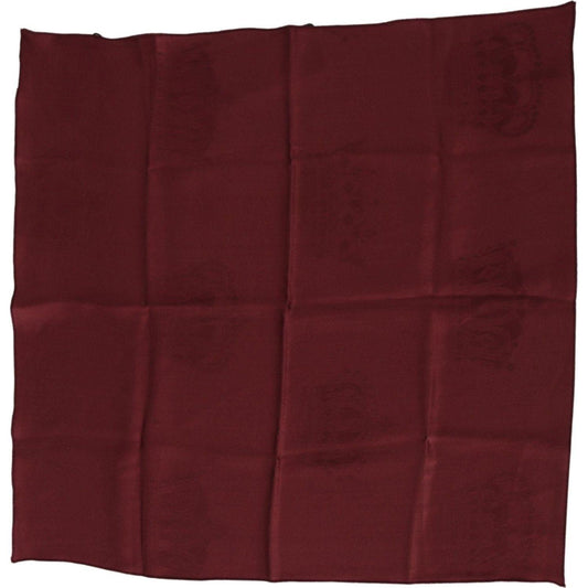 Dolce & Gabbana Elegant Red Silk Square Scarf Wrap Dolce & Gabbana