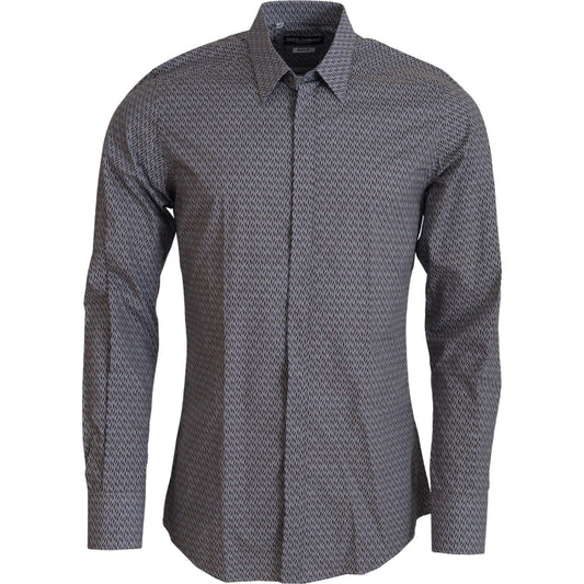 Dolce & Gabbana Gray Brown GOLD Slim Fit Dress Formal Shirt 1728,67345645728,Clothing,Dolce & Gabbana,Dress Shirts - Shirts - Clothing,Gray,IT38 | XS,IT39 | S,IT40 | M,Material: 100% Cotton,Men,Men - Clothing,New with tags,Shirts - Clothing,Shirts - Men -