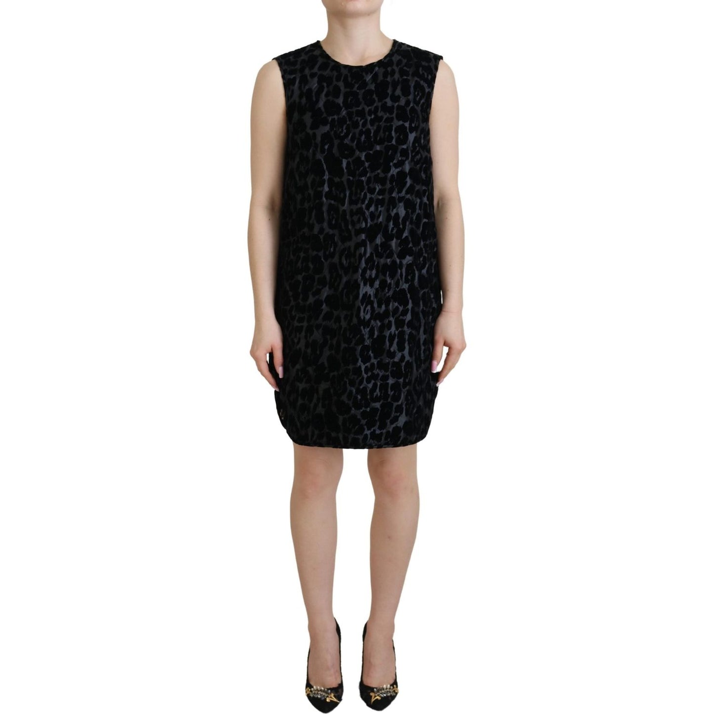 Dolce & Gabbana Elegant Leopard Pattern Mini Shift Dress Dolce & Gabbana