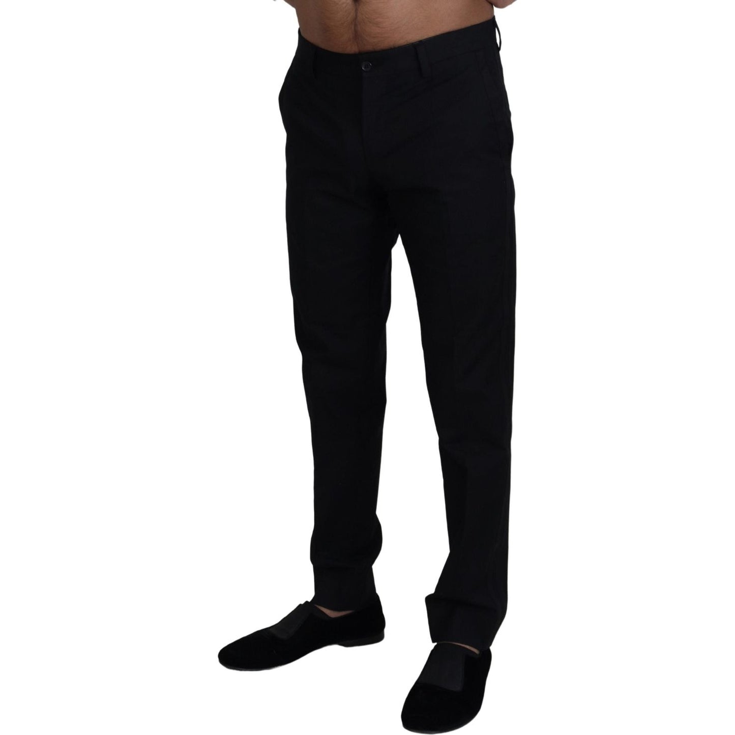 Dolce & Gabbana Black Chino Formal Cotton Pants 1728,67345645728,Black,Chino Pants - Pants - Clothing,Clothing,Dolce & Gabbana,IT46 | S,Jeans & Pants - Men - Clothing,Material: 100% Cotton,Men,Men - Clothing,New with tags,Pants - Clothing