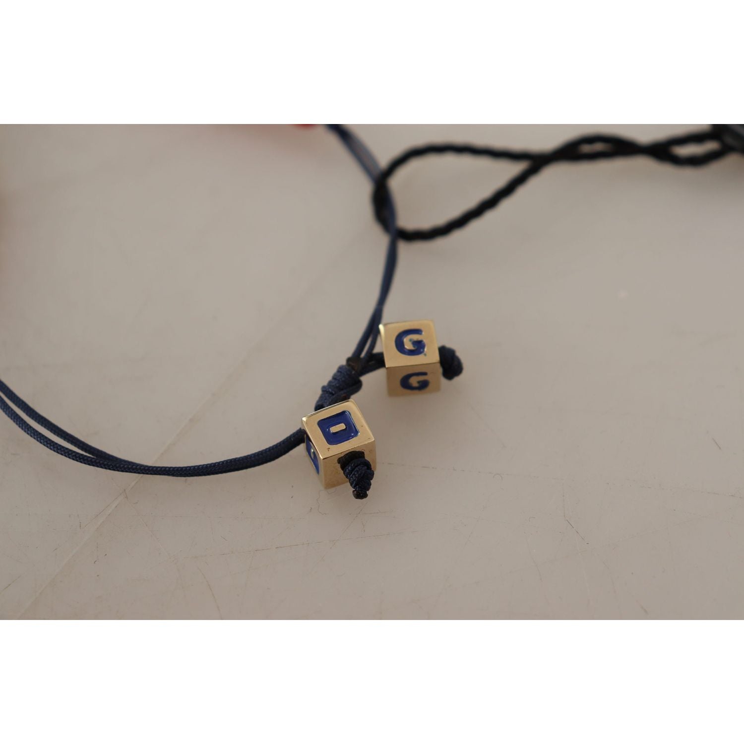 Dolce & Gabbana Red Blue Beaded DG LOVES LONDON Flag Branded Bracelet