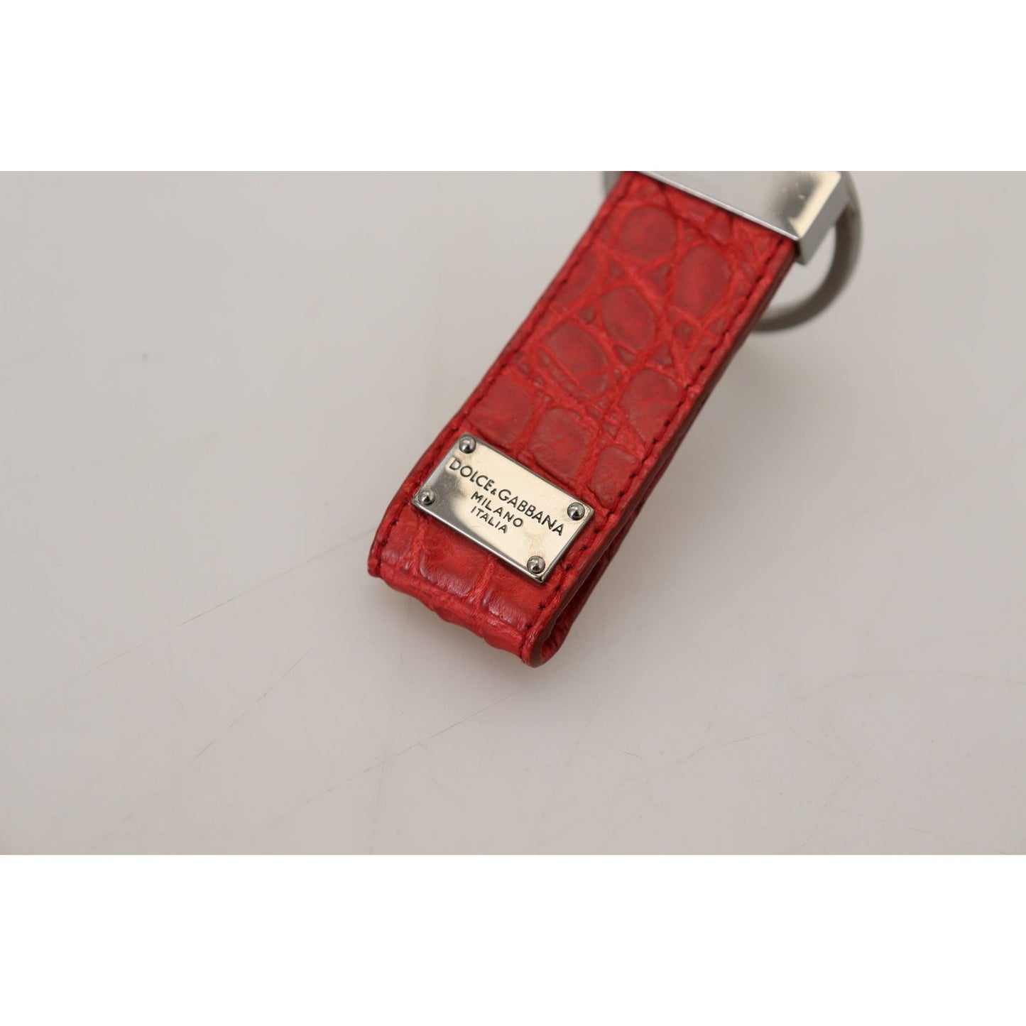 Dolce & Gabbana Chic Red Leather Keychain & Charm Accessory Dolce & Gabbana