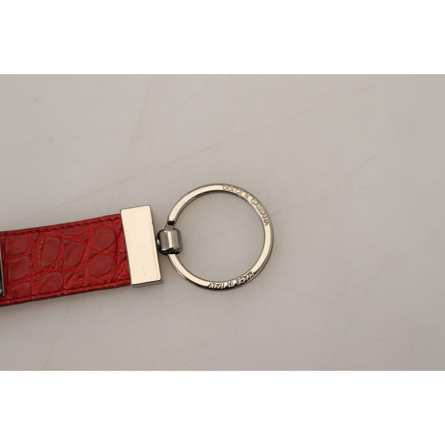 Dolce & Gabbana Chic Red Leather Keychain & Charm Accessory Dolce & Gabbana