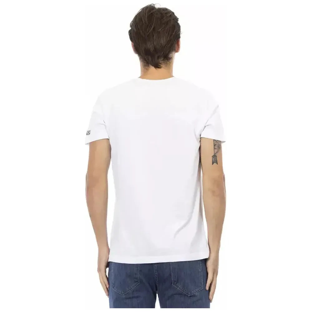 Trussardi Action White Cotton Men T-Shirt Trussardi Action